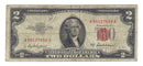 1953 A USA $2 Two Dollar Bill Red Seal Number A54127658A (F)