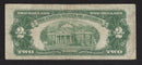 1953 A USA $2 Two Dollar Bill Red Seal Number A54127658A (VG-F)