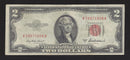 1953 A USA $2 Two Dollar Bill Red Seal Number A58871608A (VF)
