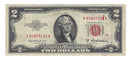 1953 A USA $2 Two Dollar Bill Red Seal Number A61807230A (VF)