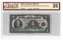 1935 Canada $1 Banknote Osborne-Towers Series A English Text BC-1 Certified BCS VF-25