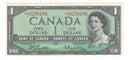 1954 Canada $1 Banknote Replacement Beattie-Rasminsky, *A/A, BC-37bA, (UNC)