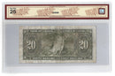 1937 Canada $20 Banknote Osborne-Towers A/E, BC-25a Certified  BCS VF-25