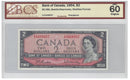 1954 Canada $2 Banknote Beattie-Rasminsky, A/G, BC-38b BCS Certified UNC 60 Original