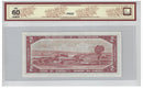 1954 Canada $2 Banknote Beattie-Rasminsky, A/G, BC-38b BCS Certified UNC 60 Original