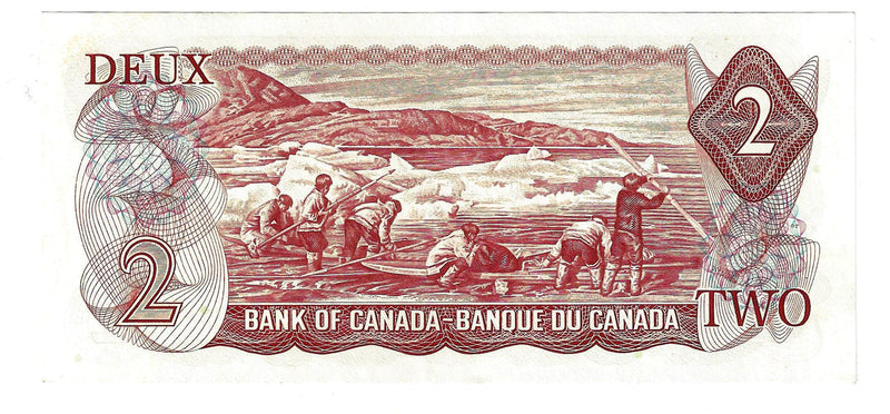 1974 $2 Banknote Lawson-Bouey, Prefix AGB,  BC-47a-i, Almost/Unc