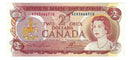 1974 $2 Banknote Lawson-Bouey, Prefix AGB,  BC-47a-i, Almost/Unc
