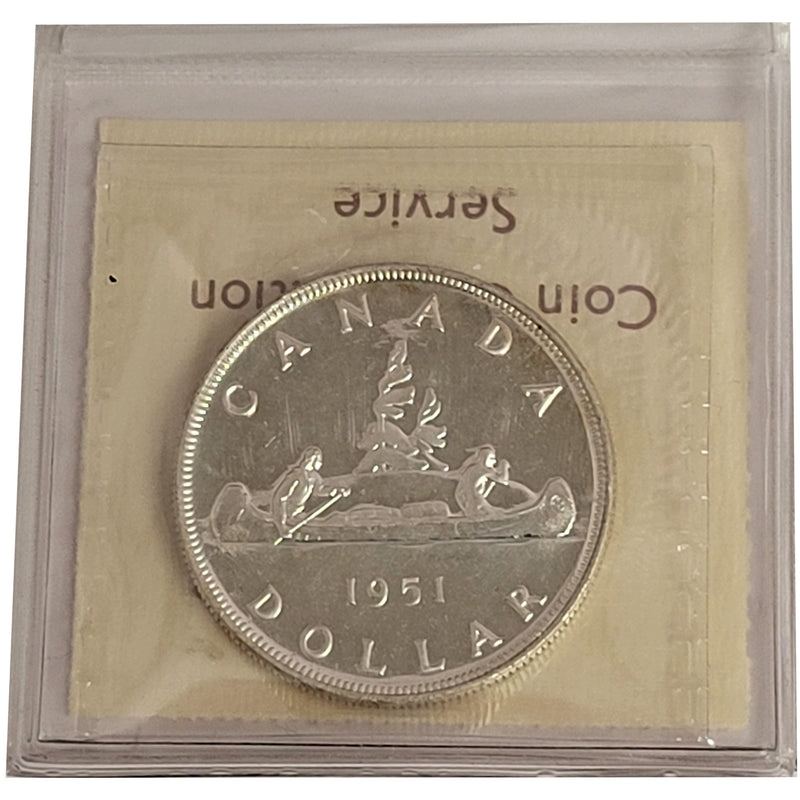 1951 SWL Canada Silver $1 Dollar Certifield ICCS PL-65