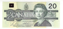 1991 Canada $20 Banknote Bonin-Thiessen, AIY, BC-58b-i (G/UNC)