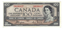 1954 Canada $100 Banknote Coyne-Towers Devil,s Face A/J BC-35a Extra Fine (EF-40)