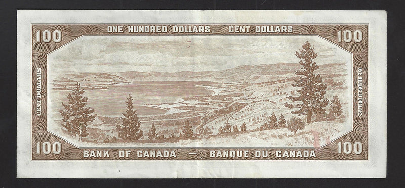 1954 $100 Bank of Canada Note Beattie-Coyne Prefix A/J6887764 BC-43a (EF)