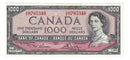 1954 Canada $1000 Banknote Lawson-Bouey,A/K, BC-44d, (UNC)