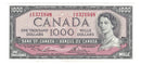 1954 Canada $1000 Banknote Lawson-Bouey,A/K, BC-44d, (UNC)