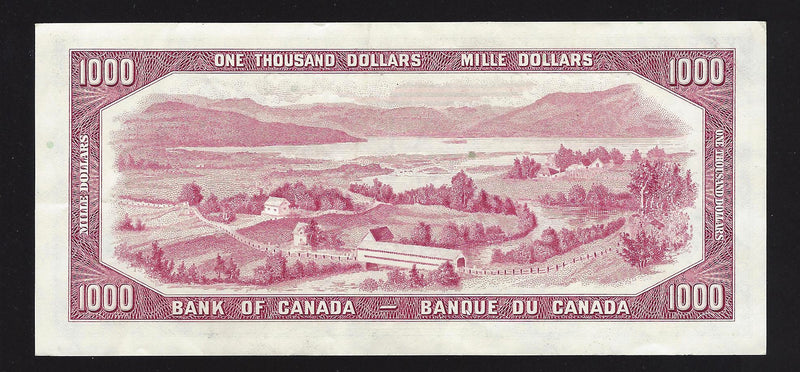 1954 $1000 Bank of Canada Note Lawson-Bouey Prefix A/K1358952 BC-44d (VF/EF)
