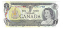 1973 Canada $1 Banknote Crow-Bouey, ALY, BC-46b (G/UNC)