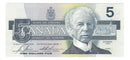 1986 Canada $5 Banknote Bonin-Thiessen ,ANB, BC-56c-i  (CH/UNC)