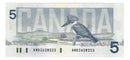 1986 Canada $5 Banknote Bonin-Thiessen ,ANB, BC-56c-i  (CH/UNC)