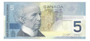 2001 Canada $5 Banknote Jenkins-Dodge, ANZ, BC-62a, (C/UNC)