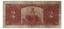 1937 Canada $2 Banknote Coyne-Towers,A/R, BC-22c (VG)