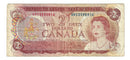 1974 $2 Banknote Crow-Bouey, Prefix ARC,  BC-47b, Circ.