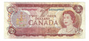 1974 $2 Banknote Crow-Bouey, Prefix ARD,  BC-47b, Circ.