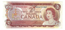 1974 $2 Banknote Crow-Bouey, Prefix ARD,  BC-47b, Almost/Unc