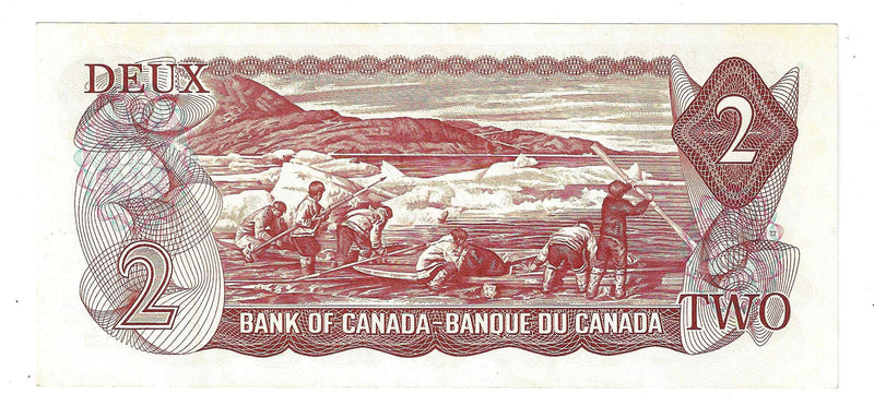 1974 $2 Banknote Crow-Bouey, Prefix ARD,  BC-47b, Almost/Unc