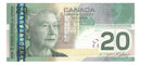 2010 Canada $20 Banknote Jenkins-Carney, AUM, BC-64b-i G/UNC