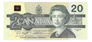1991 Canada $20 Banknote Knight-Thiessen, AWC, BC-58c (C/UNC)