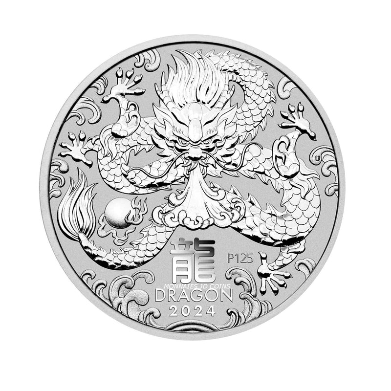 2024 Australian Lunar Serie III Year Of The Dragon 1/2oz Silver Proof Coin