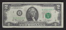 1976 USA $2 Two Dollar Bill Series (B) Green Seal Number B45024685A (VF)