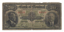 1923 $20 Bank Of Montreal Canada Chartered Note, 492188 Split 505-565-06 (VG)