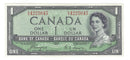 1954 Canada $1 Banknote Coyne-Towers,Devil's Face B/A, BC-29a (Almost UNC)