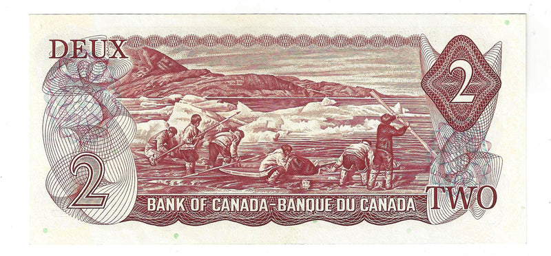 1974 $2 Banknote Lawson-Bouey, Prefix BA,  BC-47a, Almost/Unc