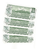 1973 Canada 4 Sequential $1 Banknote Crow-Bouey, BAP, BC-46b (C/UNC)