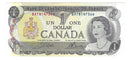1973 Canada $1 Banknote Crow-Bouey, BAY, BC-46b (UNC)
