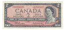 1954 Canada $2 Banknote Replacement Beattie-Rasminsky, *B/B, BC-38bA (F/VF)