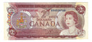 1974 $2 Bank of Canada Note Lawson-Bouey, Prefix BB,  BC-47a, Circ.