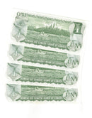 1973 Canada 4 Sequential $1 Banknote Crow-Bouey, BCP, BC-46b (C/UNC)