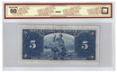 1937 Canada $5 Banknote Gordon-Towers, T/C, BC-23b BCS Certified (Almost UNC 50 Original)