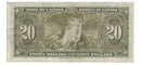 1937 Canada $20 Banknote Gordon-Towers, B/E, BC-25b (F/VF)