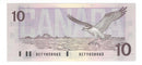 1989 Canada $10 Banknote  Knight-Thiessen ,BEF, BC-57c  (GEM/UNC)