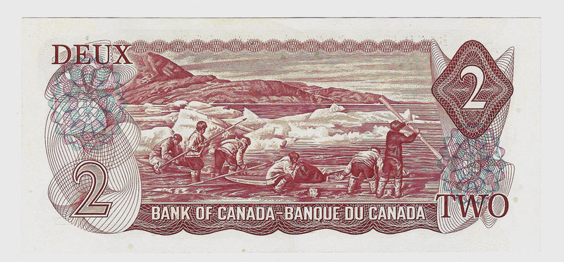 1974 $2 Banknote Lawson-Bouey, Prefix BF,  BC-47a, C/Unc