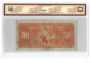 1937 Canada $50 Banknote Gordon-Towers, B/H, BC-26b Certified BCS VF-25 Changeover