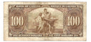 1937 $100 Bank of Canada Note Gordon-Towers Prefix B/J BC-27b VG-10