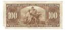 1937 $100 Bank of Canada Note Gordon-Towers Prefix B/J BC-27b VF-20 (Misssing piece)