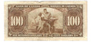 1937 $100 Bank of Canada Note Gordon-Towers Prefix B/J BC-27b Fine (F-15 Minor Tear)
