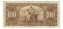 1937 $100 Bank of Canada Note Gordon-Towers Prefix B/J BC-27b Fine (F-15)