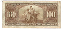 1937 $100 Bank of Canada Note Gordon-Towers Prefix B/J BC-27b F-12
