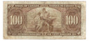 1937 $100 Bank of Canada Note Gordon-Towers Prefix B/J BC-27b Fine (F-12)